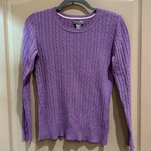 Laura Scott cable sweater. Size Petite Small
